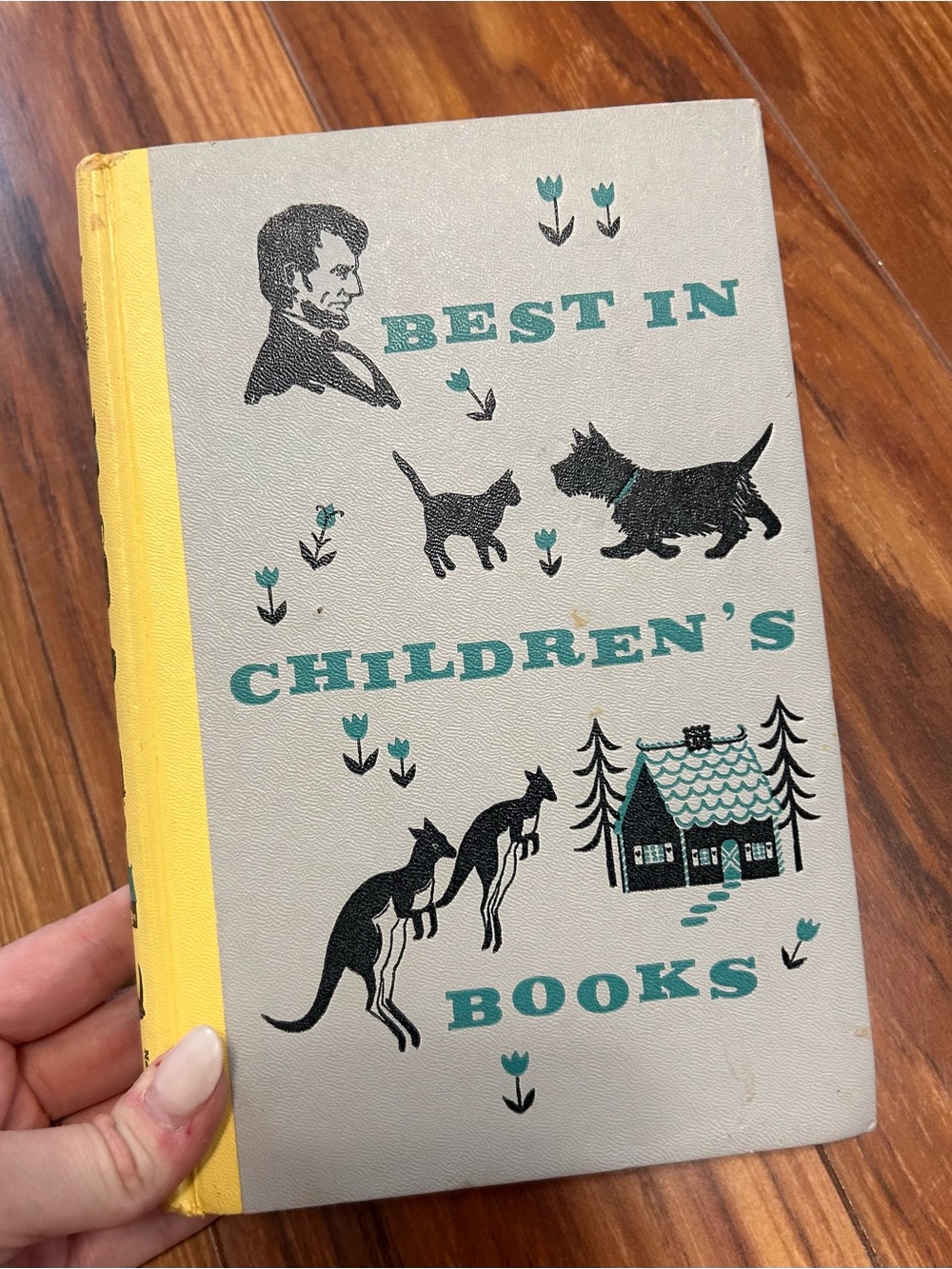 1957 Vintage Children's Book with Teal and Yellow Cover